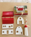 Vintage Plasticville Barn 1601 Bachmann O/s Gauge W Box Silo Complete. Fixed Price $44.99.