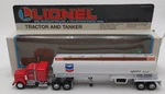 Lionel 6-12777 Gauge Red Truck Chevron Tractor & White Tanker Nib. Fixed Price $14.59.