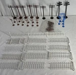 Vintage Scale Model Railroad Train 40+ Pieces Telephone Electric Poles Fence Mix. Fixed Price $49.99.