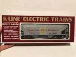 K-line Collectors Club K.c.c. Members 1992 O/O27 Covered Hopper Car K90002 New. Fixed Price $17.98.