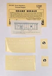 Champ Scale Decal-great Northern/gn Covered Hopper-blk & Wht Lett #CN-263. Fixed Price $8.50.