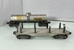 Vintage Lionel Postwar Sunoco 2555 Single Dome Tank & 6411 Flatcar Gauge. Fixed Price $35.95.