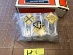 Lionel Train Nip Six (6) Railroad Signs 6-37120 Modern Version Exc Ln Lot. Fixed Price $12.95.