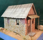 O/ON3/ON30 Scale Rich White Models-the Miners Cabin-hydrocal Walls Only. Fixed Price $39.50.