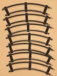 7 Vintage Marx Hafner O-gauge 2-RAIL Curved Track Sections. Fixed Price $9.45.