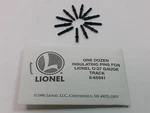 Lionel 6-65041 Insulator Pins (12) O27 Gauge Insulating Track Tubular. Fixed Price $8.95.