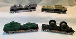 Modern Marx: 4 Military Flat Cars With Vehicle Loads - Original Boxes. Fixed Price $129.99.