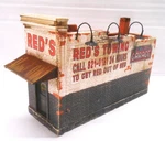 Downtown Deco 1/24TH Scale Gauge Building Kit Red's Towing. Fixed Price $124.95.