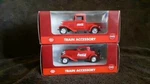 2 Coca-cola Brand Train Accessory Die-cast Red Nostalgic & Auto Trucks Nib. Fixed Price $16.00.