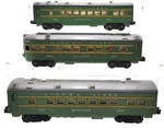 Lionel Vintage Gauge Assorted Passenger Cars: 2400, 2401, 2402 3. Fixed Price $124.99.
