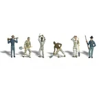 Woodland A1858 Ho Scale Chain Gang Train Prisoners Figures. Fixed Price $18.29.