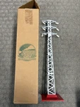 + Mth Standard Tinplate Silver W/ Red Base High Tension Tower Box. Fixed Price $60.00.