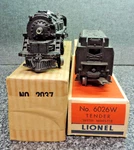 Lionel Trains Steam Engine No. 6026W Whistle Tender 2037 Smoke Locomotive. Fixed Price $200.00.