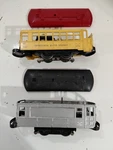 2 Lionel Gauge Model Railroad Postwar Trolly Cars (running/ Junk Bodies). Fixed Price $30.00.