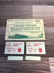 Champ Decals Ho Scale HC-153: Canadian Pacific Boxcar Red Lettering Aluminum. Fixed Price $6.00.
