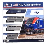 Scale Kato 10-1788 Amtrak Siemens ALC-42 Charger & 3 Cars Train Set. Fixed Price $187.00.