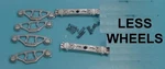 Scale Wiseman Models GC901L Sprung Bettendorf Freight Trucks Less Wheels. Fixed Price $11.95.