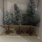 Dept 56 Village Snow-covered Pine Trees Set Of 3 #5175-6 Original Box. Fixed Price $18.03.