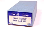 Rail Line D&rgw Box Car Kit #130 HON3 Scale Narrow Gauge, Nos Collectable. Fixed Price $32.00.