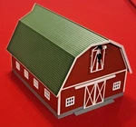 Mth Rail King 30-90407 Red Barn W/ Green Roof Gauge Train Layout Building -S01. Fixed Price $99.95.