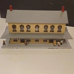 Mth Trains Scale Cream/brown Passenger Station Model. Fixed Price $75.00.