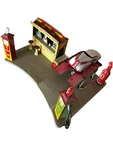 Vtg 1930S Marx Roadside Rest Service Station Tin Toy Coupe Car. Fixed Price $525.00.