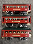 + Mth Standard Gauge Tinplate Christmas 3 Car Passenger Set Production Sample. Fixed Price $595.00.