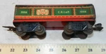 Marx 552 Rock Island Green Gondola Red Base - Gauge 6 Inch 8 Wheel Oneway. Fixed Price $8.50.