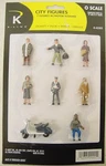 K-line K42302 / O-27 Scale City Figures With Motor Scooter (set Of 7). Fixed Price $18.69.