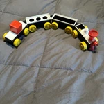 Kusan Klickity Klack Train Engine Locomotive Caboose Cars Nashville Vintage Set. Fixed Price $22.00.