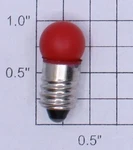 Lionel 1447R 18 Volt Red Translucent Small Globe Screw Bulb (25). Fixed Price $25.00.