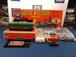 Lionel Great Western Operating Freight Expansion Set W/ Lincoln Logs 6-30036. Fixed Price $219.99.