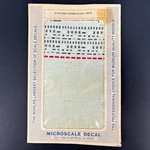 Microscale 87-134 Diesel Locomotive Data Decals Ho 1950-70. Fixed Price $8.99.