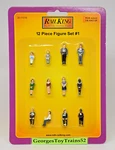Mth Railking O Gauge 1:48 12 Piece Figure Set #1 Mint Package 30-11016. Fixed Price $28.00.