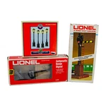 Lionel Banjo Signal Street Lamp Posts Semaphore 1:48 Scale Train Layout 3P Lot. Fixed Price $85.01.