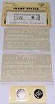 Champ Scale Decal-erie Twin Offset Open Hopper-white/black Lettering #CN-457. Fixed Price $8.50.
