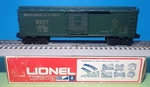 CB38: Lionel # 6-9742 Minneapolis & St Louis Box Car New. Fixed Price $21.95.