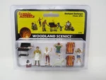 Woodland Scenics 2765 Backyard Barbeque Bbq Grill Lawn Chairs Dog Figure Set. Fixed Price $29.99.