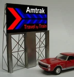 Miller Engineering 8281 Ho/o Amtrak Travel By Train Animated Roadside Billboard. Fixed Price $45.53.
