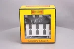 Mth 30-9057 Country Church #5 White With Black & Gray Trim Ex/box. Fixed Price $19.99.