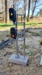 Custom G-scale Rail Road Signal **3-ASPECT (5 Lights) Painted & Assembled**. Fixed Price $66.00.