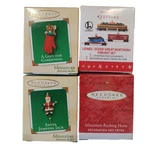 Hallmark Keepsake Christmas Ornament 4 Miniatures Lionel Santa Rocking Horse. Fixed Price $15.95.