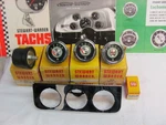 Stewart Warner Green Line Gauges Nos With Senders 2 1/8 Chrome Panel Water Oil. Fixed Price $650.00.