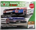 Kato New 2024 Gauge Chicago Metra MP36PK Unitrack Starter Set #106-0031. Fixed Price $249.99.