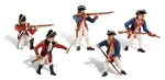 Woodland Scenics SP4454 Scenearama Scenesetters Revolutionary War Soldiers. Fixed Price $9.99.