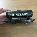 Marx Train 19847 Gauge Model Railroad Tin Plate Sinclair Knuckle Tank Car. Fixed Price $18.00.