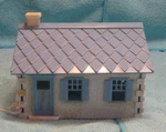 Plasticville HP-9 Cape Cod House Kit White W/ Blue Trim & Roof Original Box.. Fixed Price $10.50.
