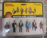 Woodland Scenics Accents General Public Train Figures Scale, 1:48, A2730 (F15). Fixed Price $19.95.