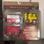 Forever Fun Peanuts Wood Train 3-CAR Set New Brio Compatible. Fixed Price $16.00.
