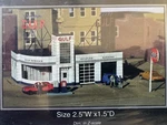 Micro Structures Z-scale "gulf Gas Station" #930 Brass Kit. Fixed Price $71.95.